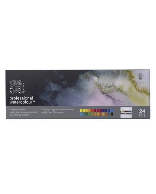 Caixa Metálica de 24 Meios Godés de Aguarela Winsor & Newton Multicolor 2
