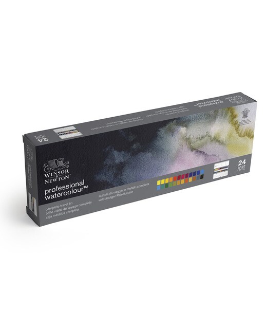 Caixa Metálica de 24 Meios Godés de Aguarela Winsor & Newton Multicolor 3