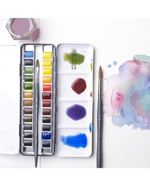 Caixa Metálica de 24 Meios Godés de Aguarela Winsor & Newton Multicolor 7