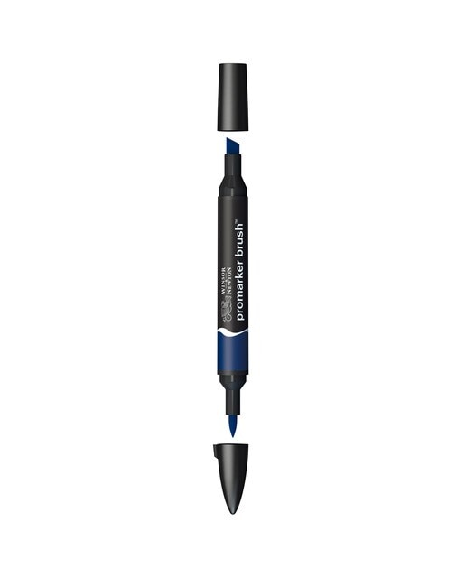 Marcador BrushMarker com Ponta de Pincel Winsor & Newton Indigo Blue (V234) 1