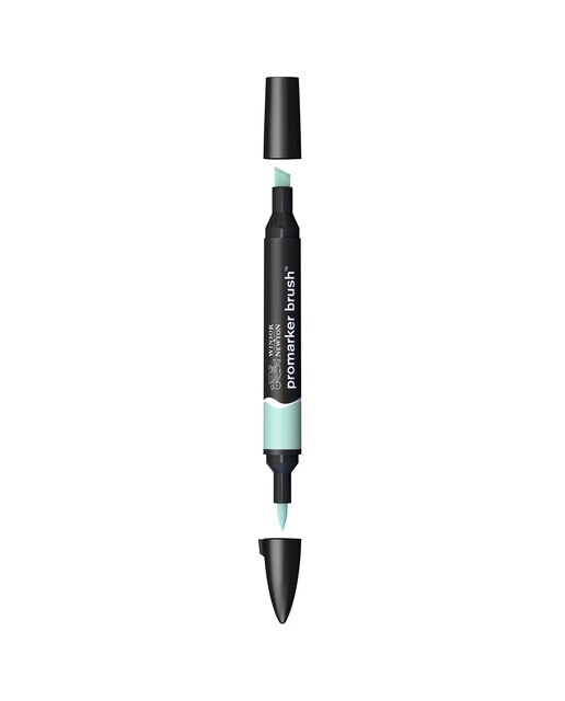 Marcador BrushMarker com Ponta de Pincel Winsor & Newton Pebble Blue (C217) 1
