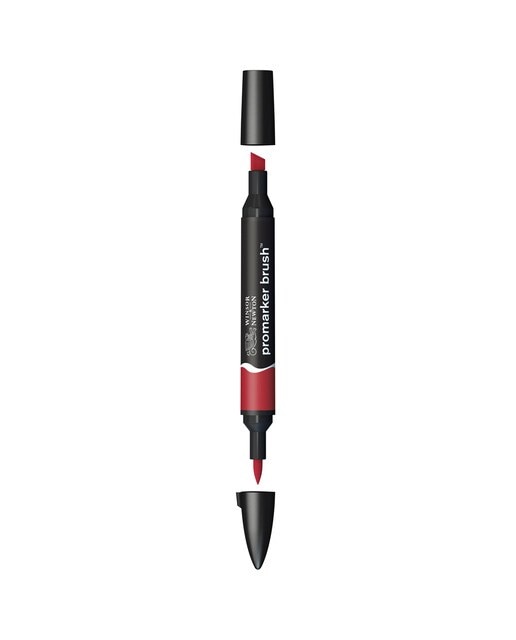 Marcador BrushMarker com Ponta de Pincel Winsor & Newton Firebrick (R735) 1