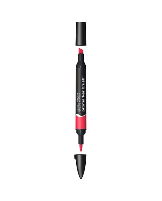 Marcador BrushMarker com Ponta de Pincel Winsor & Newton Red (R666) 1