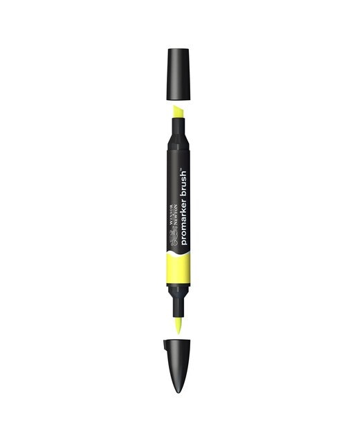 Marcador BrushMarker com Ponta de Pincel Winsor & Newton Lemon (Y747) 1