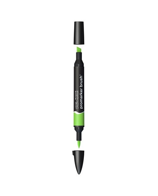 Marcador BrushMarker com Ponta de Pincel Winsor & Newton Lime Bright Green (G267) 1