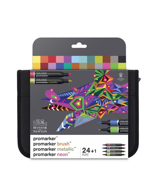 Conjunto de 24 Marcadores Winsor & Newton Multicolor 1