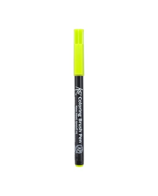 Caneta de Feltro Ponta Pincel Koi - Amarelo-Verde Suave Amarelo / Verde-1