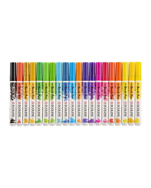 Set de 20 Rotuladores Ecoline Punta Pincel Talens Multicolor Multicolor-1