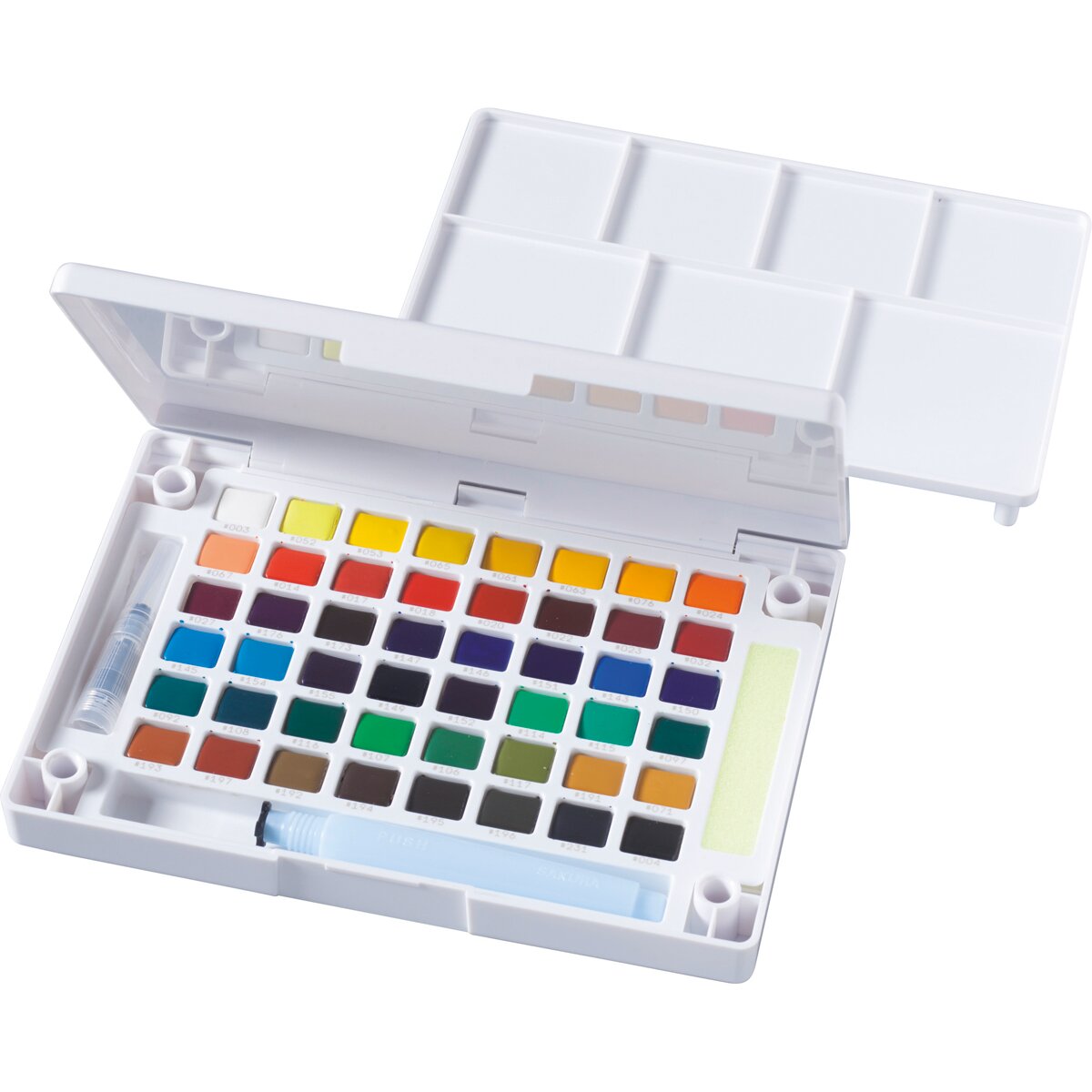 Caja de Plástico de 48 Acuarelas y Pincel Rellenable Sakura Multicolor Multicolor-2