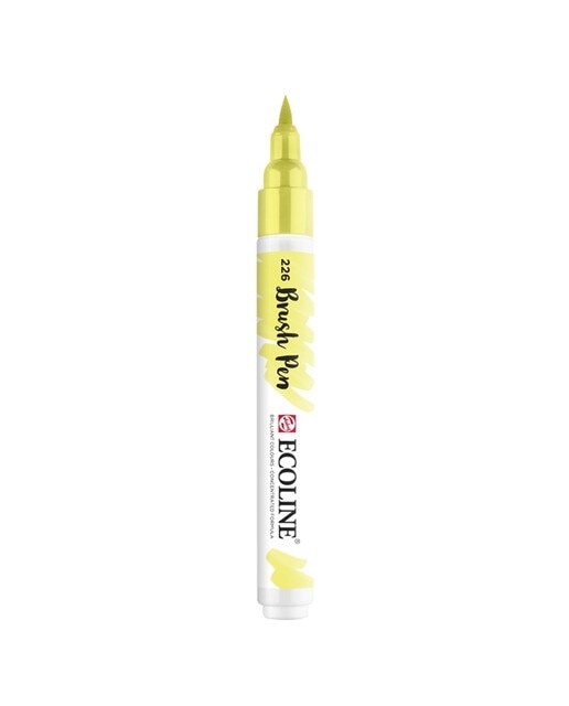 Rotulador Ecoline de acuarela líquida punta pincel Talens amarillo pastel Amarillo pastel-1