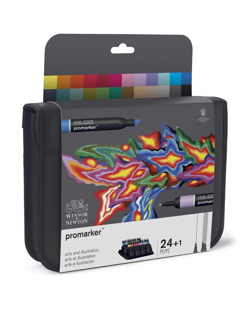 Conjunto de 24 Marcadores de Ilustração Winsor&Newton Multicolor Multicolor-2