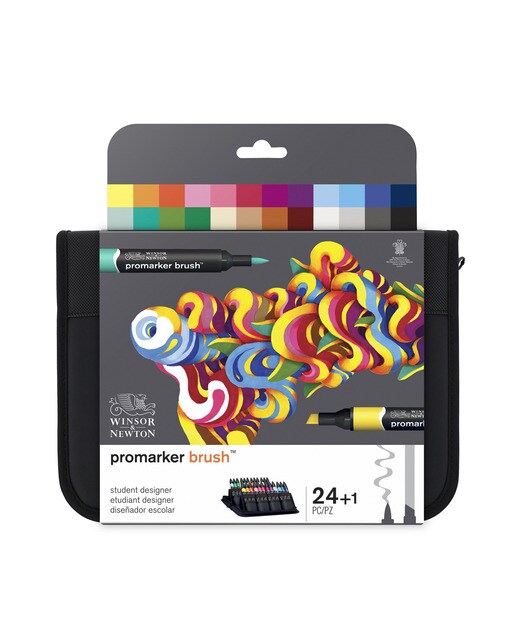 Imagen 0 de Set 24 Rotuladores Brusmarker Winsor&Newton Multicolor