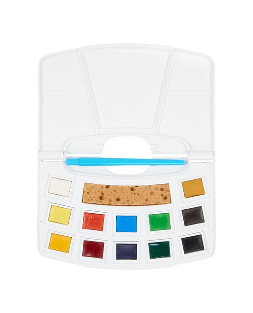 Imagem 0 de Estojo de 12 pastilhas de aguarelas Pocket Box multicolor