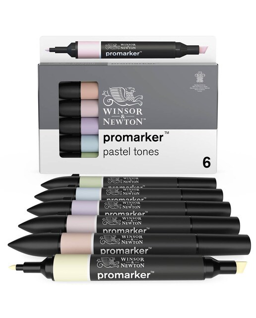 Imagen 0 de Set 6 Rotuladores Promarker Tonos Pastel Winsor&Newton