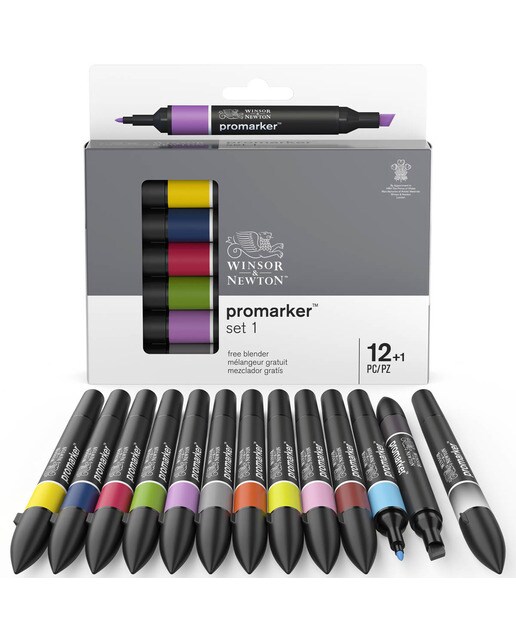 Conjunto de 12 marcadores Promarker Winsor&Newton 10