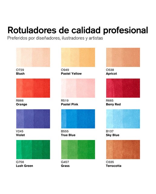 Conjunto de 12+1 marcadores Promarker Manga Winsor&Newton 2