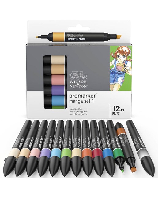 Conjunto de 12+1 marcadores Promarker Manga Winsor&Newton 10