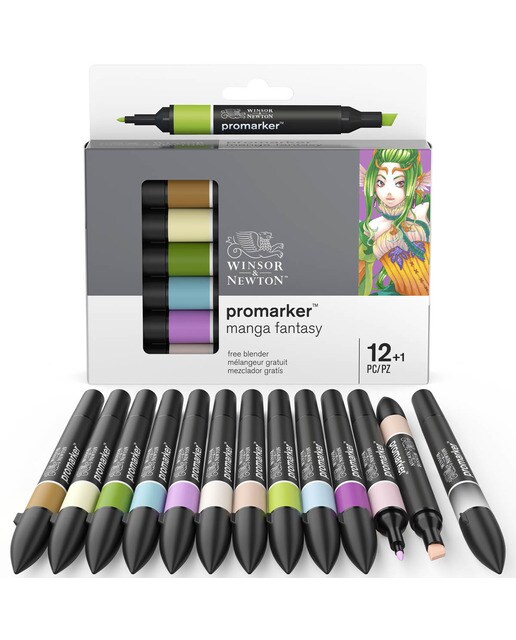 Conjunto de 12+1 marcadores Promarker Manga Fantasy Winsor&Newton 10