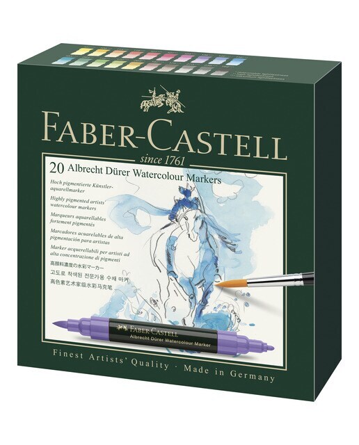 Pack con 20 marcadores Aculébrale Doble Punta  Albrecht Dürer Faber-Castell