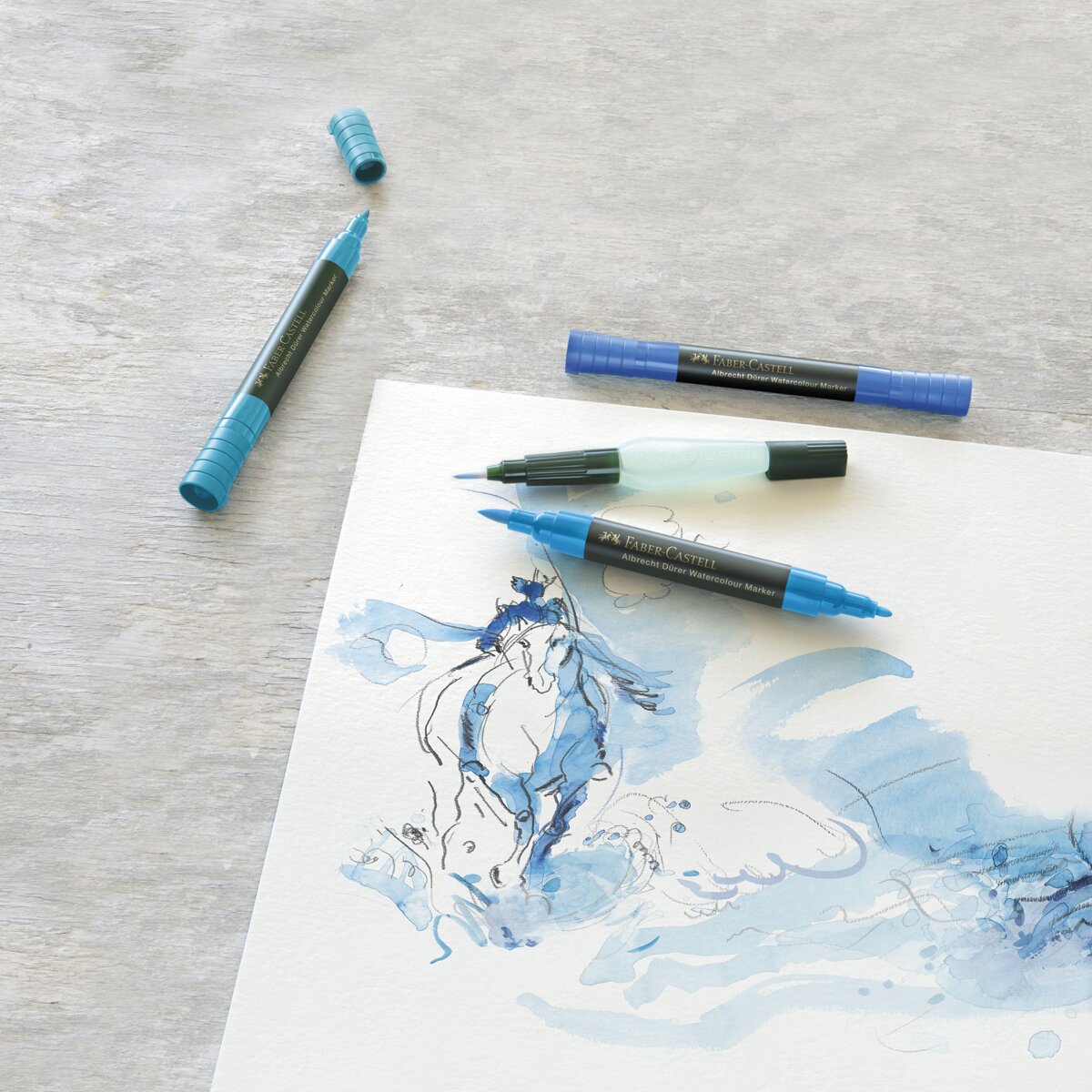 Estojo de 20 marcadores aguareláveis de ponta dupla Albrecht Dürer Faber-Castell 4