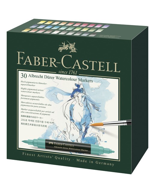 Pack con 30 Marcadores Acuarelable Doble Punta Albrecht Dürer Faber-Castell 1