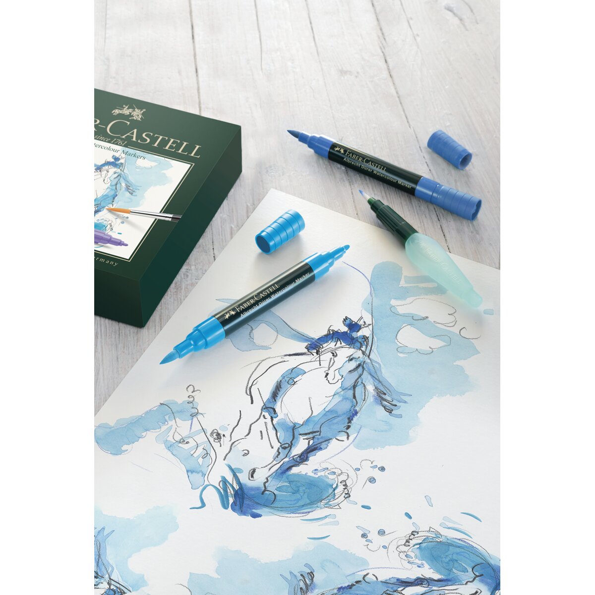 Pack con 30 Marcadores Acuarelable Doble Punta Albrecht Dürer Faber-Castell 4