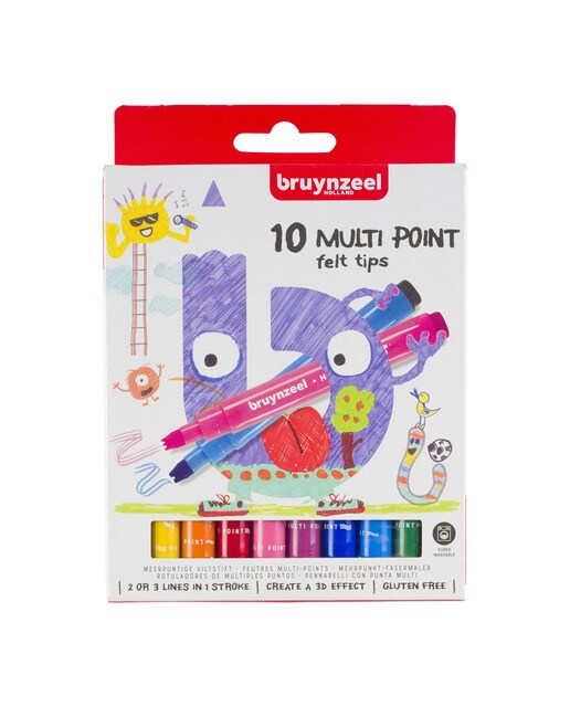 Imagem 0 de Conjunto de 10 Canetas de Feltro Bruynzeel Multi Point