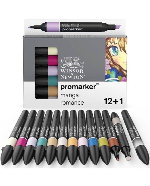Set 12 Rotuladores Promarker Manga Romance Winsor & Newton Multicolor