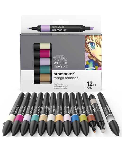 Conjunto de 12 Canetas de Feltro Promarker Manga Romance - Multicolor Multicolor-11