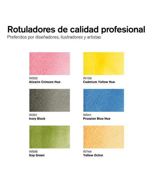 Conjunto de 6 Canetas de feltro Promarker Watercolor Tons Clássicos Multicolor Multicolor-2