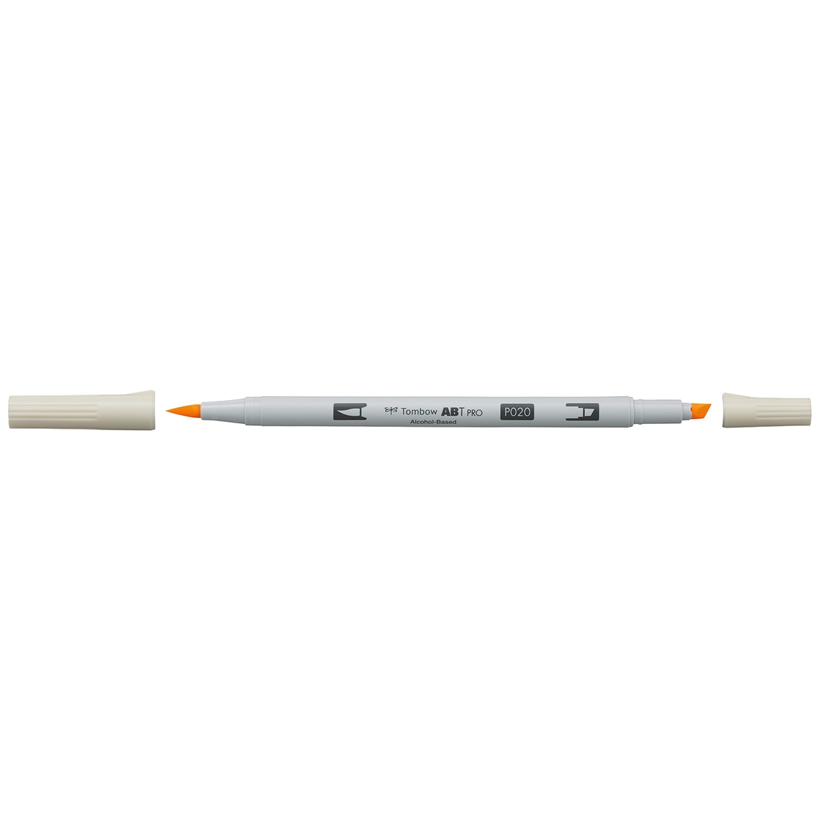 Marcador Dual Brush ABT PRO Base de álcool de ponta dupla Peach 020 Pêssego-2