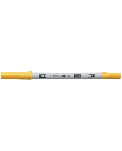 Marcador Dual Brush ABT PRO Base de álcool de ponta dupla Light Orange 025 Laranja-1