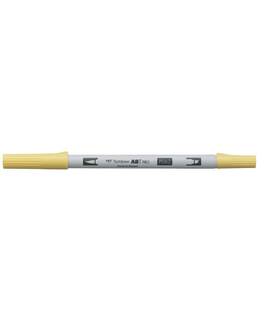 Marcador Dual Brush ABT PRO Base de álcool de ponta dupla Pale Yellow 062 Amarelo-1