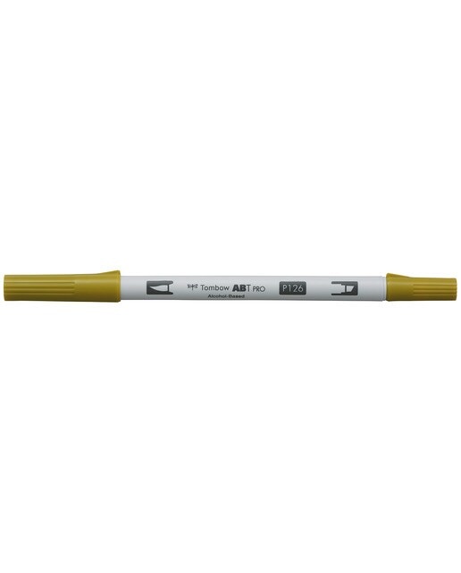 Marcador Dual Brush ABT PRO Base de álcool de ponta dupla Light Olive 126 Verde Azeitona-1