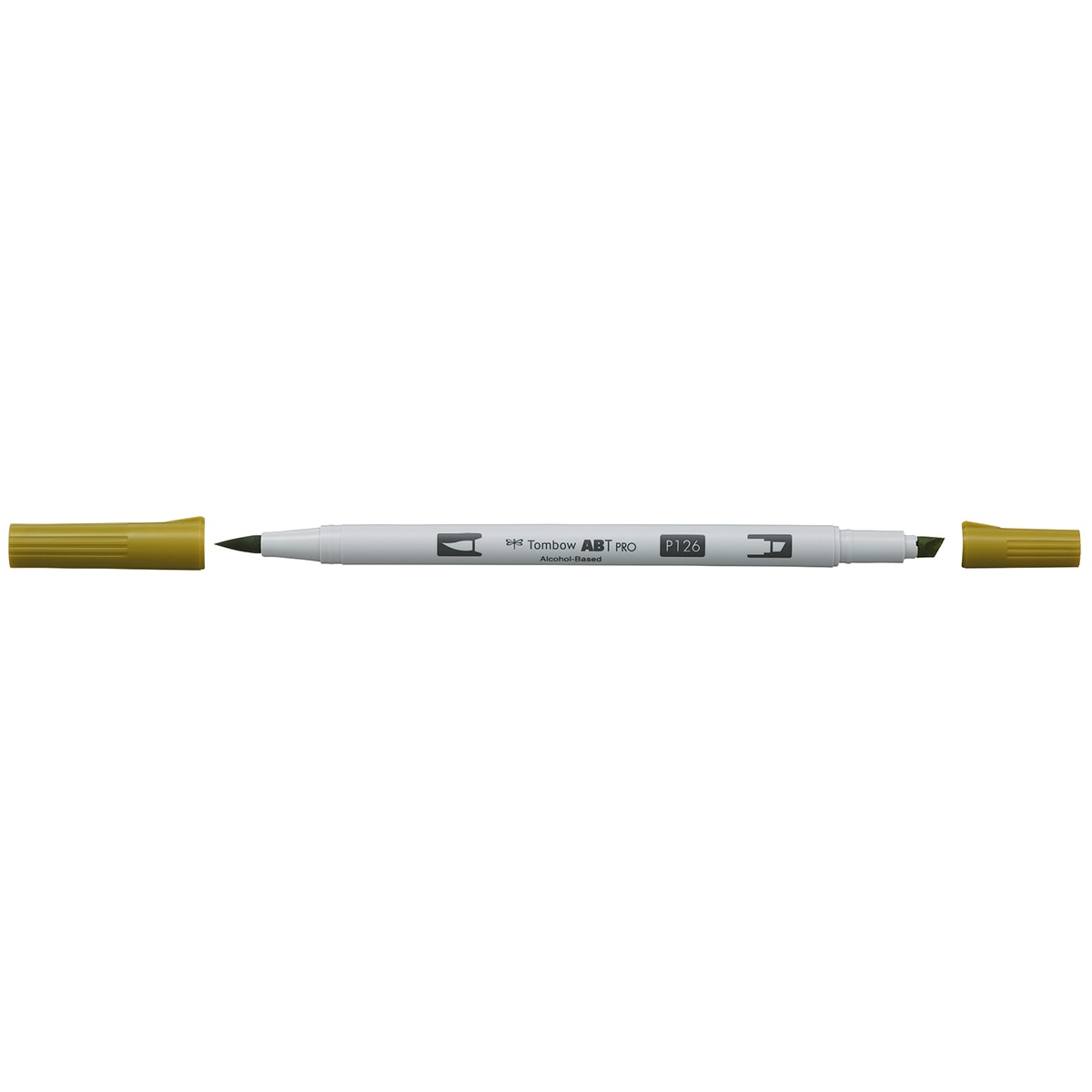 Marcador Dual Brush ABT PRO Base de álcool de ponta dupla Light Olive 126 Verde Azeitona-2