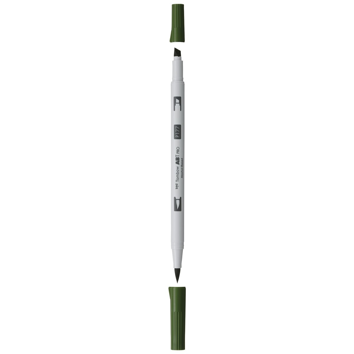 Marcador Dual Brush ABT PRO Base de álcool de ponta dupla Dark Jade 177 Jade-2