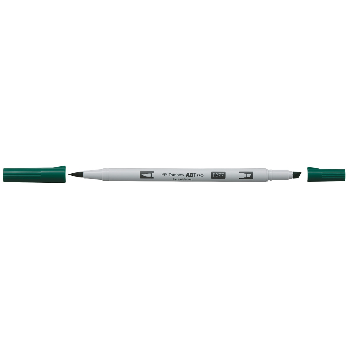 Marcador Dual Brush ABT PRO Base de álcool de ponta dupla Dark Green 277 Verde-escuro-2