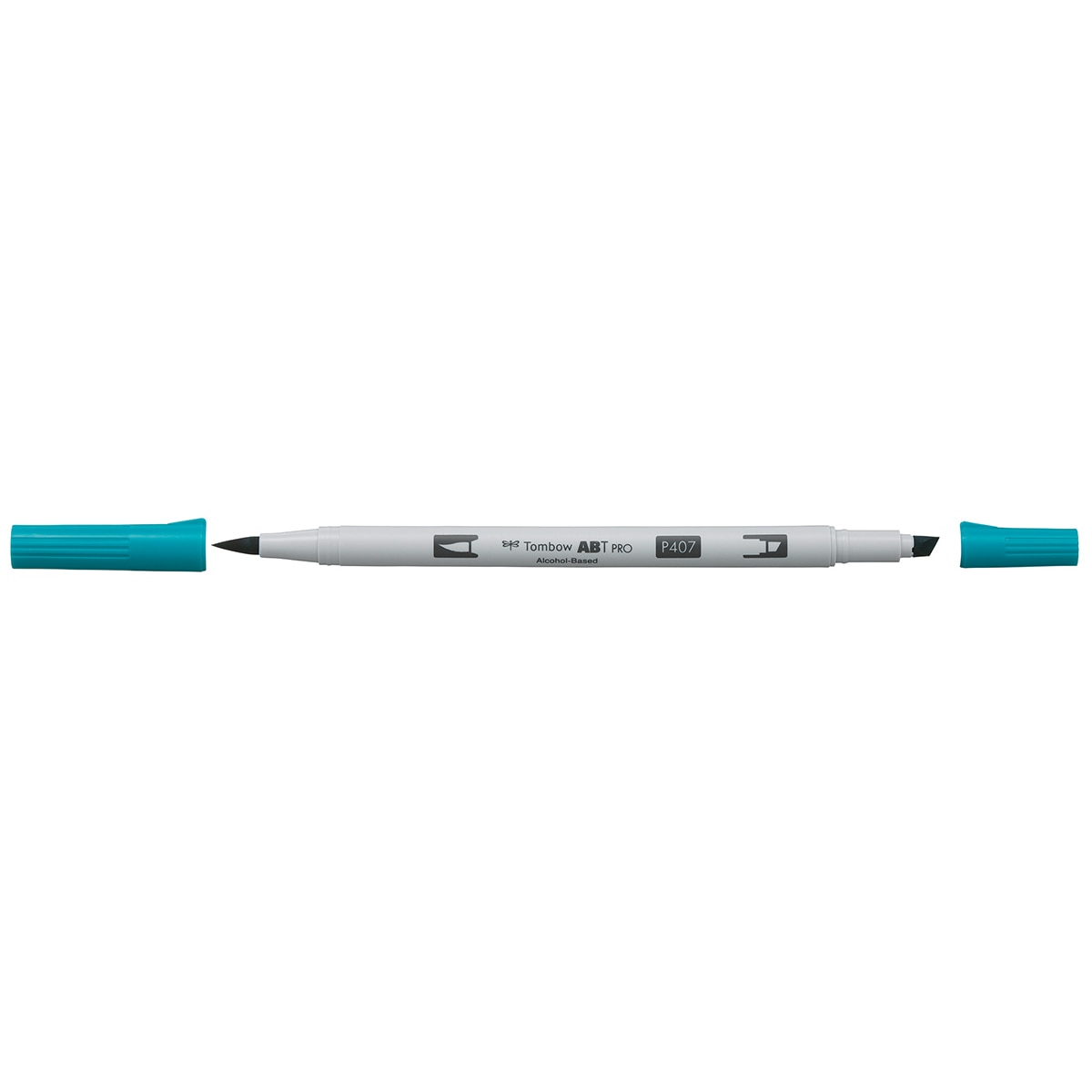 Marcador Dual Brush ABT PRO Base de álcool de ponta dupla Tiki Teal 407 Turquesa-2