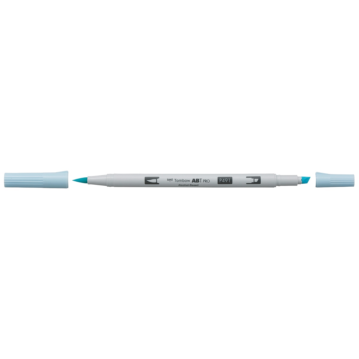 Marcador Dual Brush ABT PRO Base de álcool de ponta dupla Glacier Blue 491 Azul-2