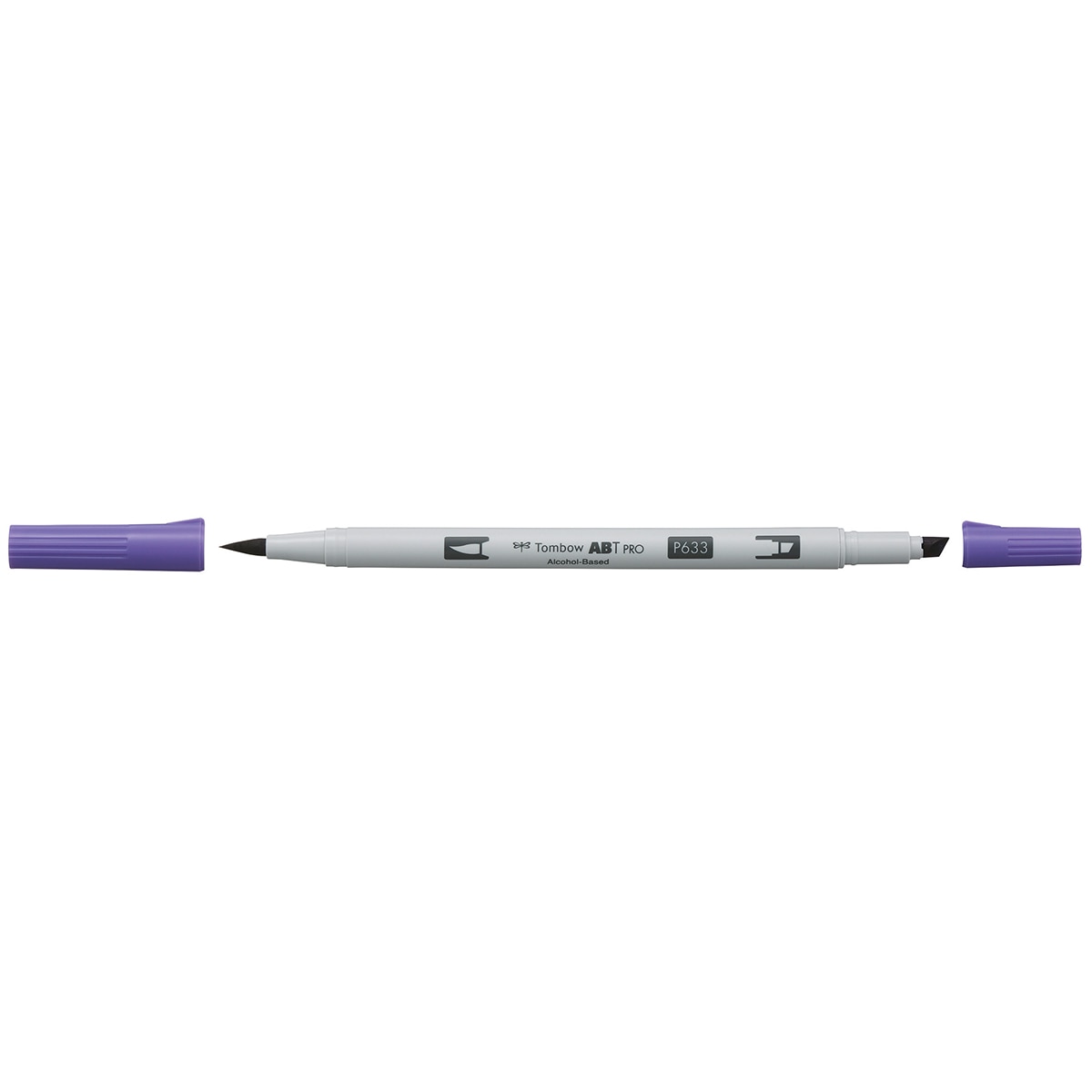 Marcador Dual Brush ABT PRO Base de álcool de ponta dupla Deep Lavender 633 Lavanda-2