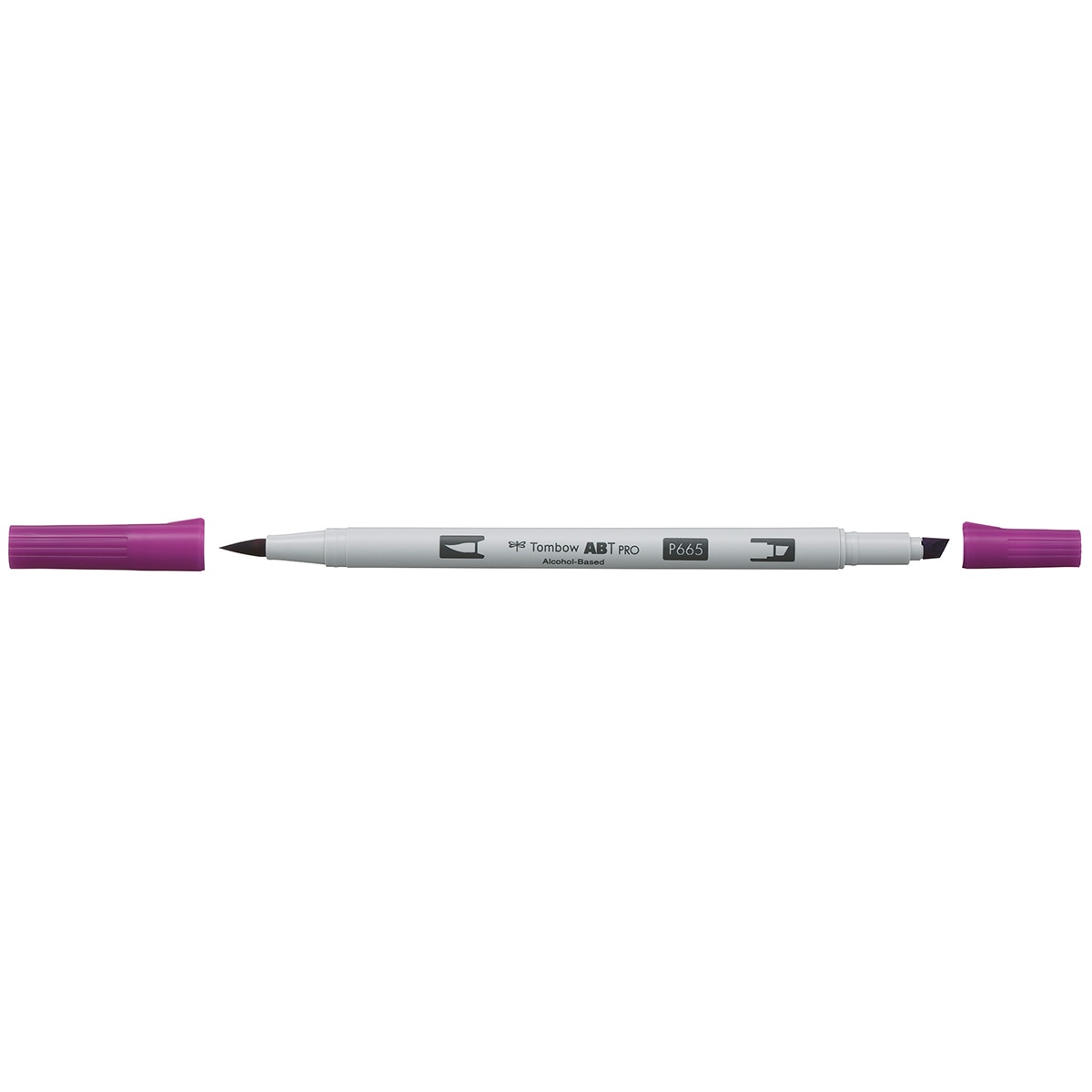 Marcador Dual Brush ABT PRO Base de álcool de ponta dupla Purple 665 Roxo-2