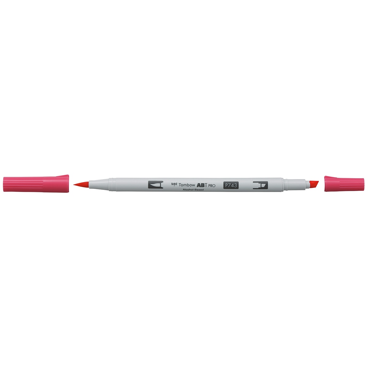 Marcador Dual Brush ABT PRO Base de álcool de ponta dupla Hot Pink 743 Rosa-2