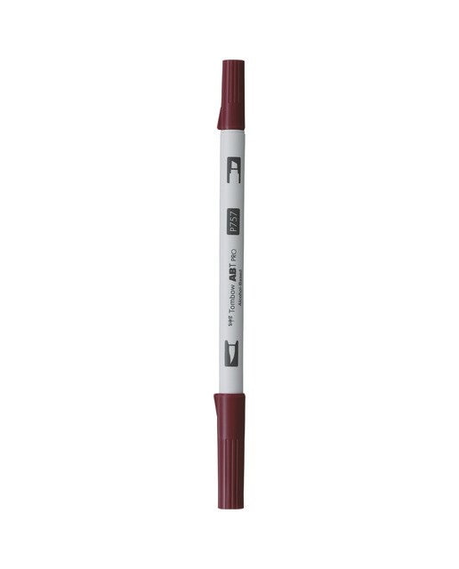 Marcador Dual Brush ABT PRO Base de álcool de ponta dupla Port Red 757 Roxo-1