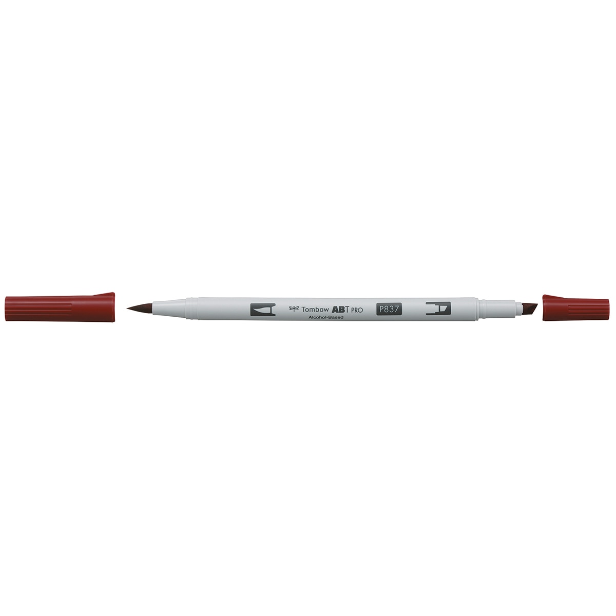 Marcador Dual Brush ABT PRO Base de álcool de ponta dupla Wine Red 837 Vinho-2