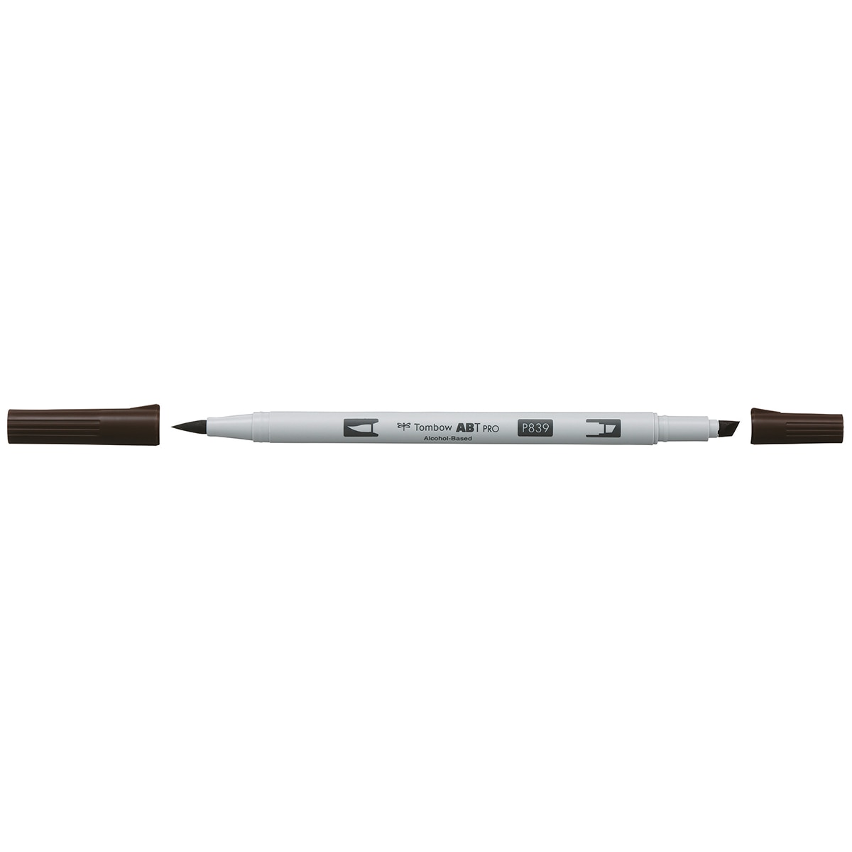 Marcador Dual Brush ABT PRO Base de álcool de ponta dupla Espresso 839 Castanho-2
