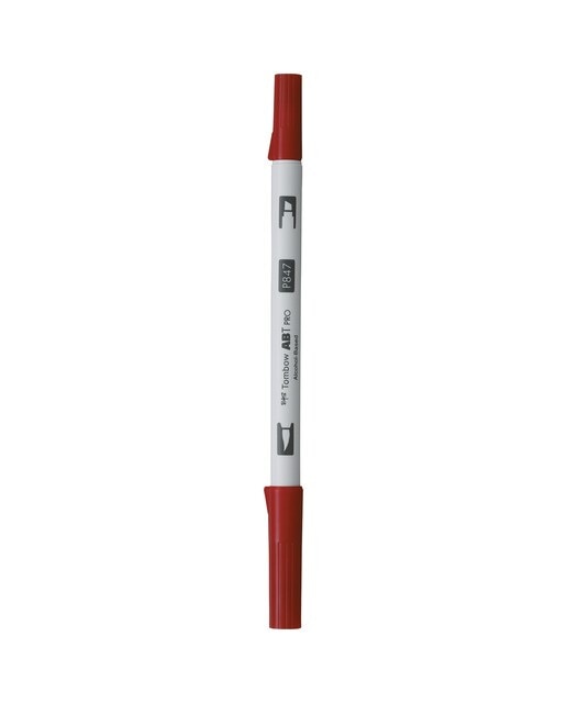 Marcador Dual Brush ABT PRO Base de álcool de ponta dupla Crimson 847 Vermelho-1
