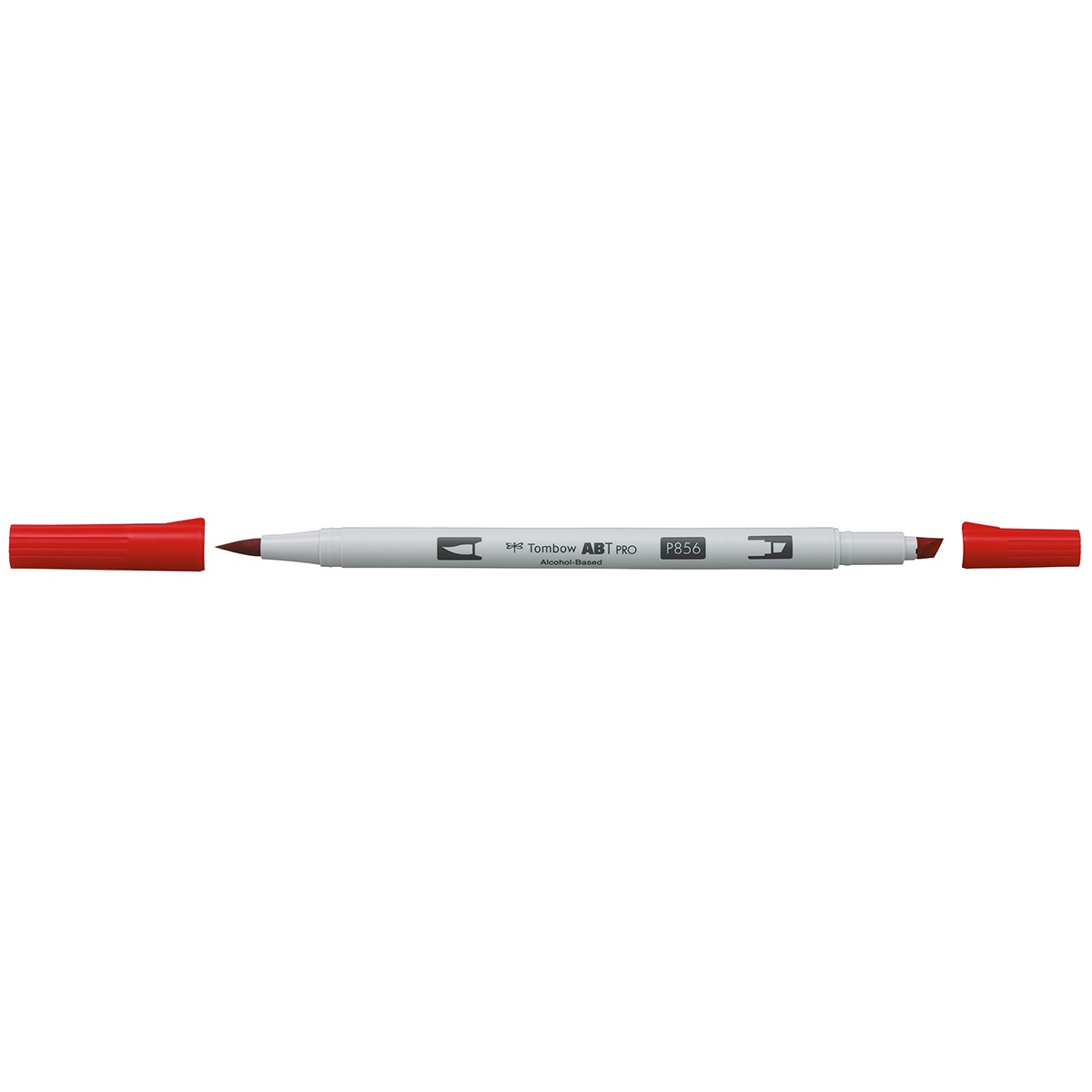 Marcador Dual Brush ABT PRO Base de álcool de ponta dupla Chinese Red 856 Vermelho-2