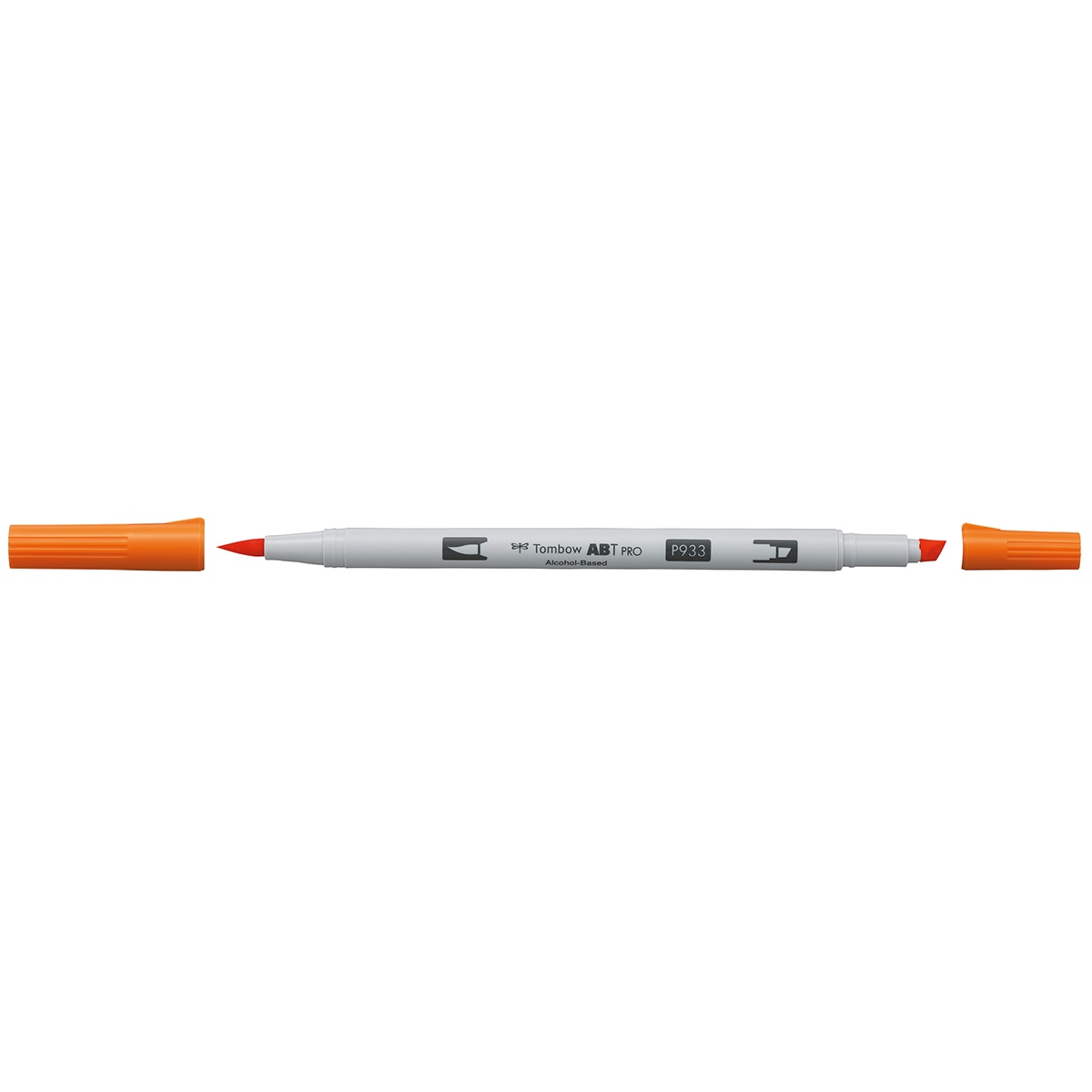 Marcador Dual Brush ABT PRO Base de álcool de ponta dupla Orange 933 Laranja-2