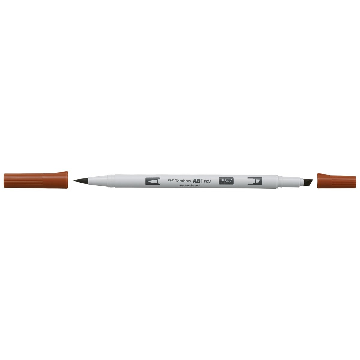 Marcador Dual Brush ABT PRO Base de álcool de ponta dupla Burnt Sienna 947 Castanho-2