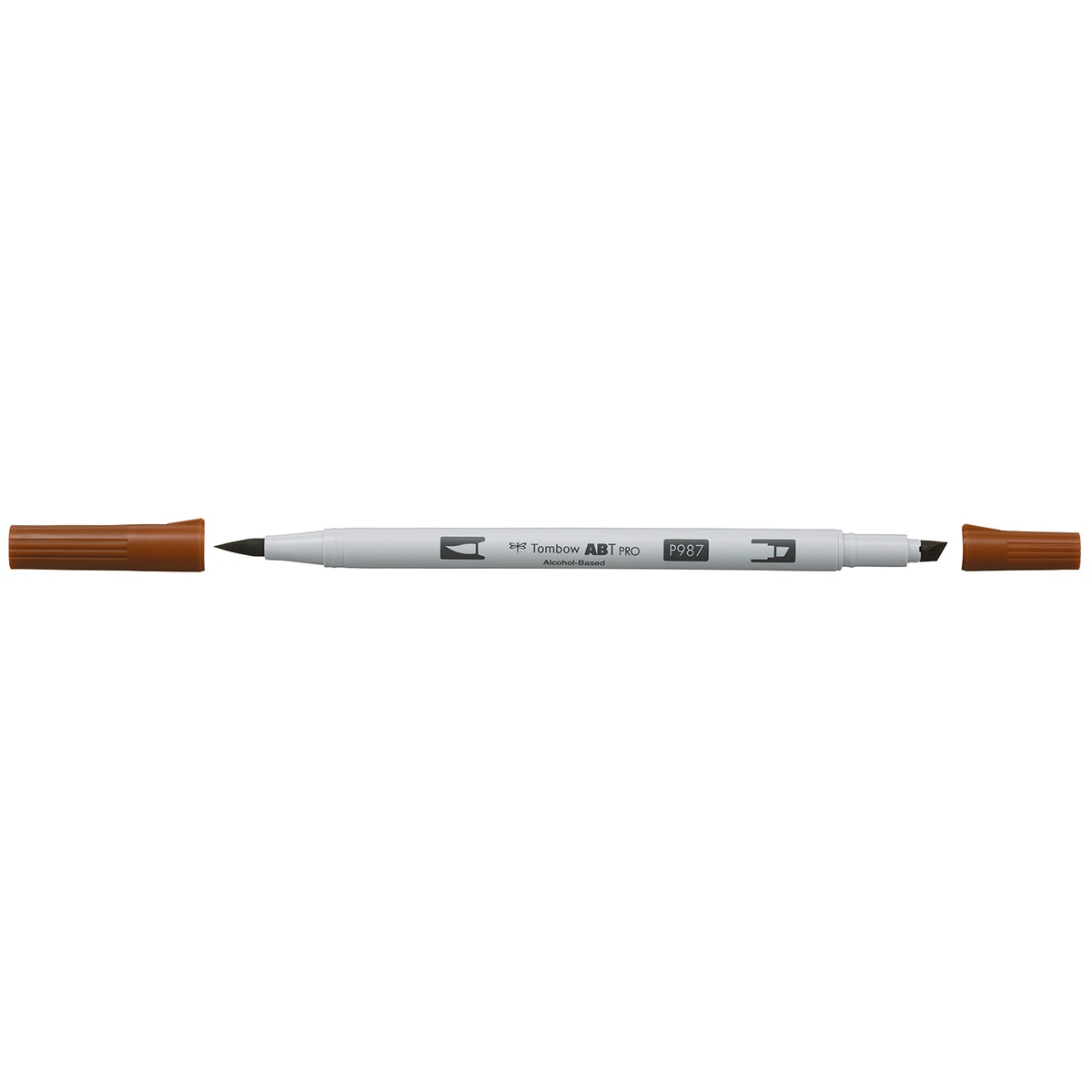 Marcador Dual Brush ABT PRO Base de álcool de ponta dupla Bronze 987 Bronze-2